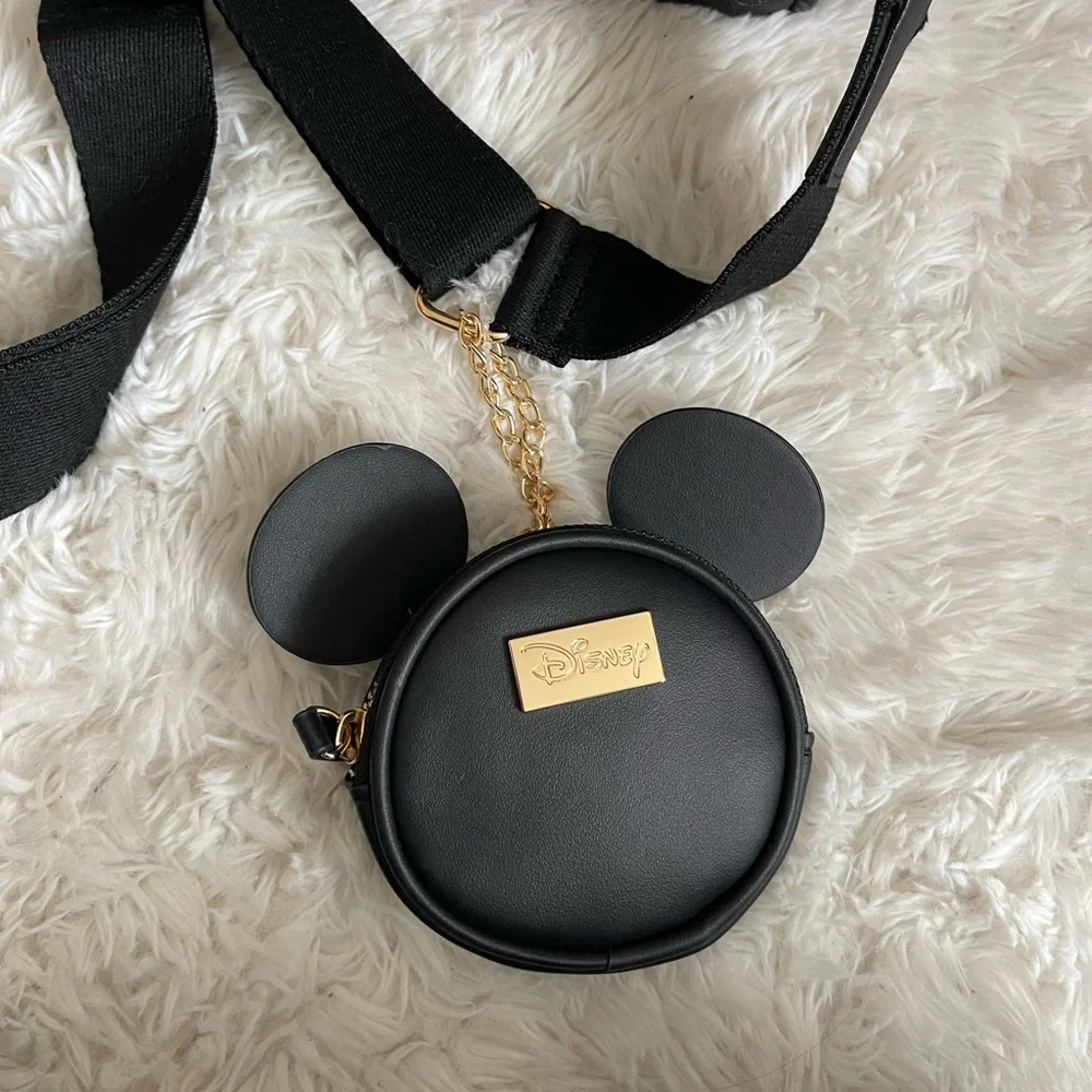 DISNEY mickey and minnie crossbody bag monogram with 2 zippered compartments - Picture 7 of 7